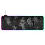 ⁦World Map RGB Gaming Mouse Pad XL Rubber USB Wired for Mouse And Keyboard | 80*30cm⁩ - الصورة ⁦8⁩