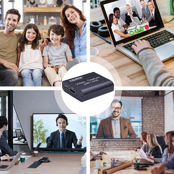 HDMI Video Capture Device With Loop Out Video Capture Card HDMI Game Capture HDMI To USB 3.0 For Game Record Live Streaming Broadcast 3
