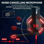 Kotion Each G2000 Stereo Gaming Headset - Red Led - Noise Reduction Mic For PC - Black/Red - Image 4