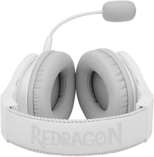 Redragon H350 Pandora White Wired Gaming Headset Dynamic RGB Backlight Stereo Surround Sound 50MM Drivers Detachable Microphone Over Ear Headphones Works for PC PS4 XBOX One NS 7