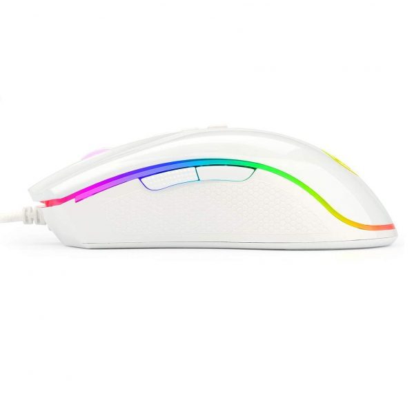 Redragon M711 Cobra Gaming Mouse with 16.8 Million RGB Color Backlit 10000 DPI Adjustable Comfortable Grip 7 Programmable Buttons White 1