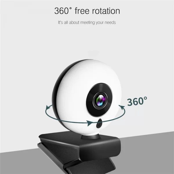 1080P 2K HD Webcam Ring Light Stable Clear Autofocus Driver free Noise Reduction Webcam Rotatable USB Web Computer Live Camera 1