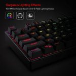 ⁦Redragon K582 SURARA RGB Full Mechanical Gaming Keyboard - Red Switches Outemu and Quiet- Macro Setting // Black⁩ - الصورة ⁦5⁩