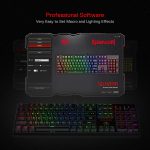 ⁦Redragon K582 SURARA RGB Full Mechanical Gaming Keyboard - Red Switches Outemu and Quiet- Macro Setting // Black⁩ - الصورة ⁦7⁩