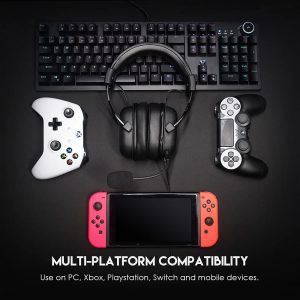 FANTECH Sonata MH90 All Platform Gaming Headset 53mm Driver Headphone for PC PlayStation 4 5 Xbox One S X Nintendo Switch VR Android and iOS Black 5