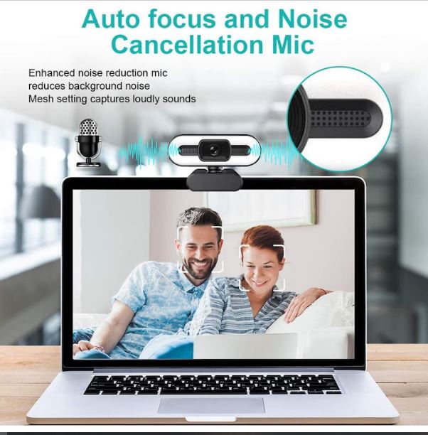 Full HD Webcam with Ring Light