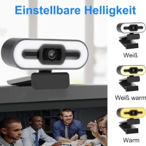 Full HD Webcam with Ring Light