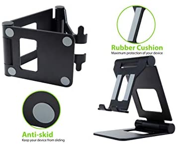 cell phone stand multi angle Holder cradle dock for desktop adjustable foldable and portable mobile accessory also used for tablets black SMAPRO 7
