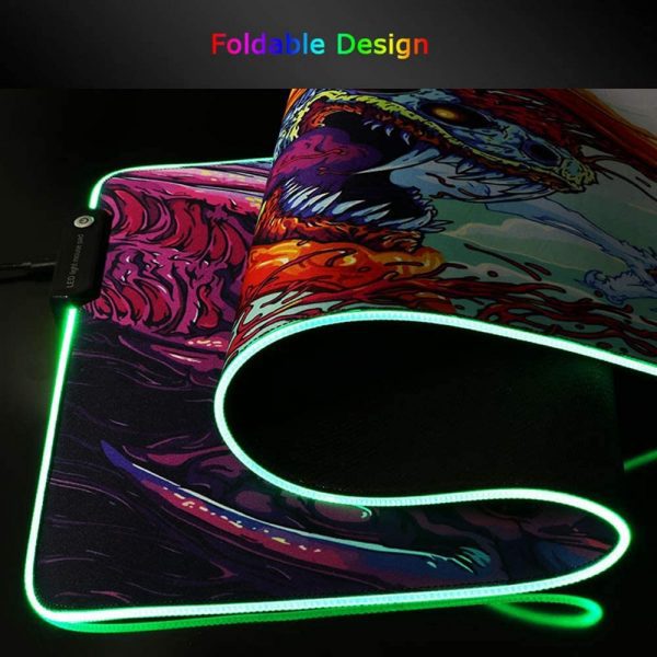 Hyper Beast XL RGB Large Gaming Mouse Pad Keyboard Pad Led MousePad With Backlit 3