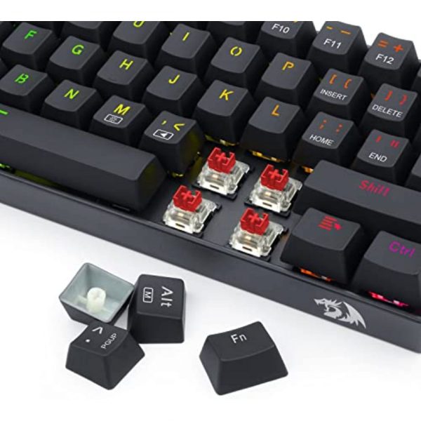 Redragon K630 Dragonborn 60 Wired RGB Gaming Mechanical Keyboard Linear RED Switch 61 Keys Compact Keyboard Pro Driver Support Black 5 scaled