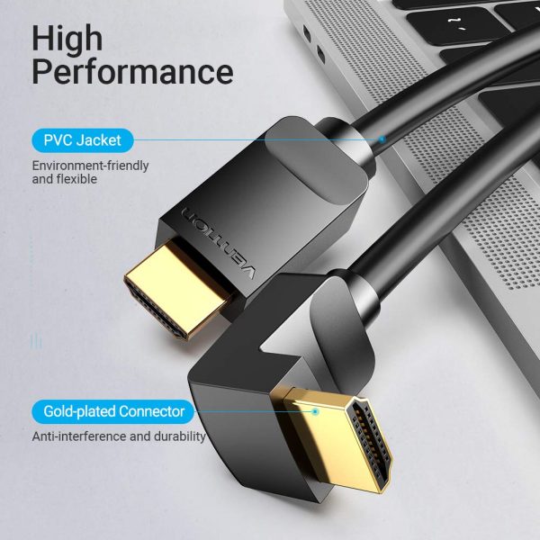 Vention HDMI Cable 4K 60Hz HDMI 2.0 90 270 Degree Angle Cable for TV Box PS4 3 Splitter Switch Video Audio HDMI compatible Cable 4 1