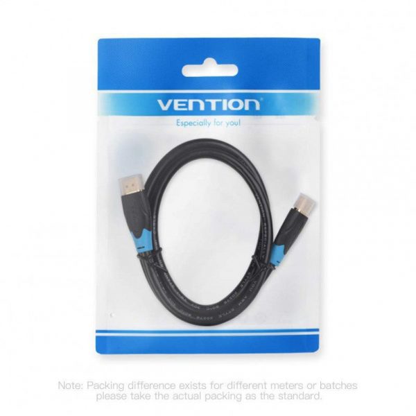 vention flat hdmi cable 15m black 4k ultral high speed male to male hdmi 20vaa b02 l150 cable 1