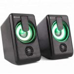 Kisonli Wired USB LED Lighting Multimedia 2.0 Channel Speaker for PC and Laptop - (L1010) - الصورة 7