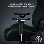 Razer Iskur Gaming Chair - Adjustable Hydraulic Up to 150 KG | Black / Green - Image 6