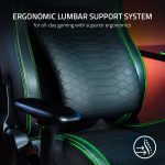 Razer Iskur Gaming Chair - Adjustable Hydraulic Up to 150 KG | Black / Green - Image 2