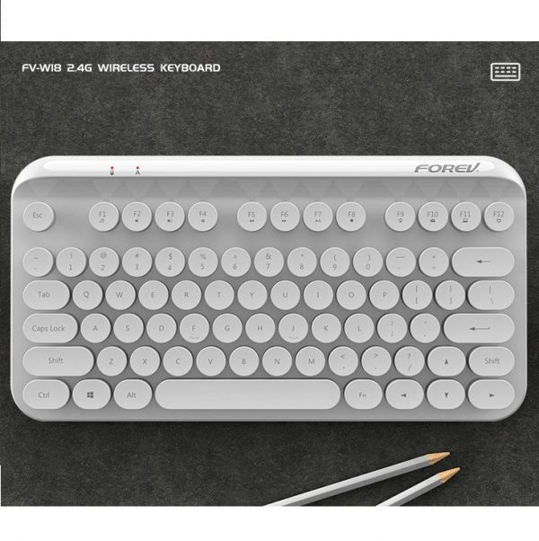 FOREV FV WI8 Silent Wireless Keyboard White 11 1