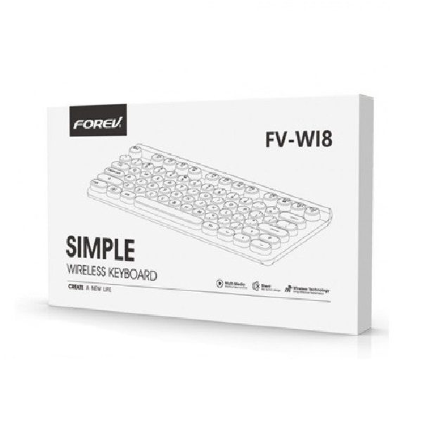 FOREV FV WI8 Silent Wireless Keyboard White 3