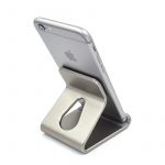 Mobile Desktop Stand - Solid Aluminum Holder For Mobile & Tablet UP To 8 inch | Silver