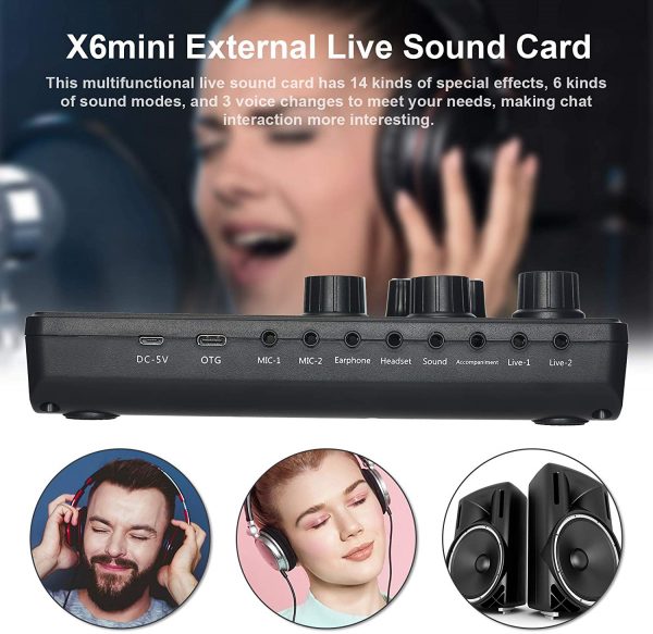 Ametoys X6 mini External Live Sound Card 4