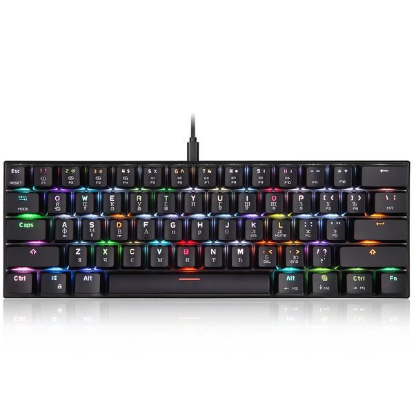 Motospeed CK61 60% Mechanical Keyboard_nextmart (10) Motospeed CK61 60% RGB Mechanical Keyboard - Red Switches | Black - Image 1