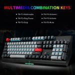 ⁦MOTOSPEED CK74 Gaming Keyboard Monochrome - Optical Axis Mechanical Switch  | Black⁩ - الصورة ⁦4⁩
