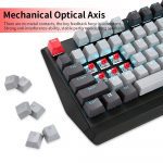 ⁦MOTOSPEED CK74 Gaming Keyboard Monochrome - Optical Axis Mechanical Switch  | Black⁩ - الصورة ⁦3⁩