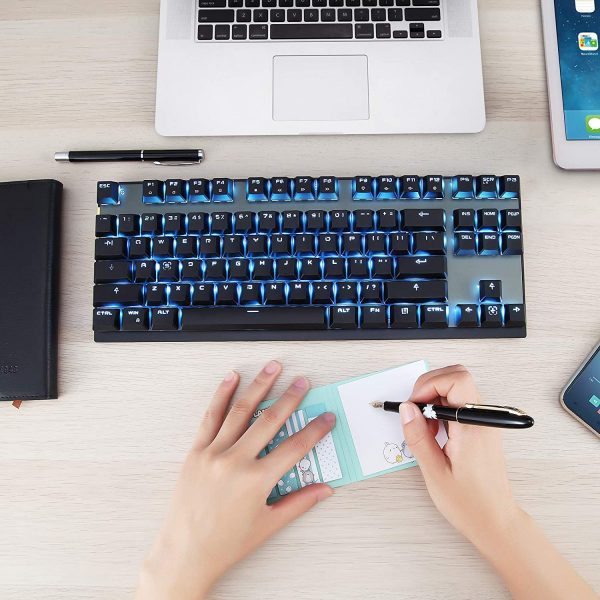 thumbnail image 2 of MOTOSPEED Professional Gaming Mechanical Keyboard Rgb Rainbow Backlit 87 Keys Illuminated Computer Usb Gaming Keyboard For Mac And Pc Black Pink Keyboard Blue Switch Msck82 Pinkblue Price In Dubai Uae 80549128 2 of 10
