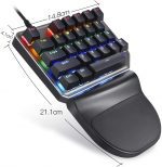 Motospeed K27 One-Handed Mechanical Gaming Keyboard - 27 Keys - 9 LED Backlit | Red Switch - الصورة 7