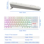 ⁦REDRAGON K539 ANUBIS 80% TKL Wireless / BT RGB Gaming Mechanical Keyboard - Low Profile Brown Switches | White⁩ - الصورة ⁦10⁩