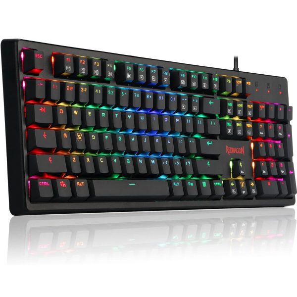 Redragon K578 Mechanical Gaming Keyboard Wired USB RGB LED Backlit 104 Keys Mechanical Gamers Keyboard for Computer PC Laptop Quiet Brown Switches 0