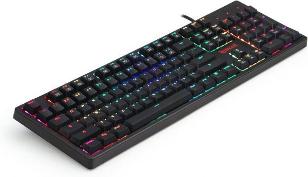 Redragon K578 Mechanical Gaming Keyboard Wired USB RGB LED Backlit 104 Keys Mechanical Gamers Keyboard for Computer PC Laptop Quiet Brown Switches 4