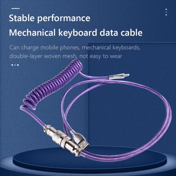 Keyboard Aviator Coiled Cable