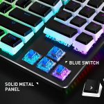 HAVIT KB851L RGB TKL Gaming Mechanical Keyboard - PBT Pudding Keycaps - Blue Switch | Black - Image 3