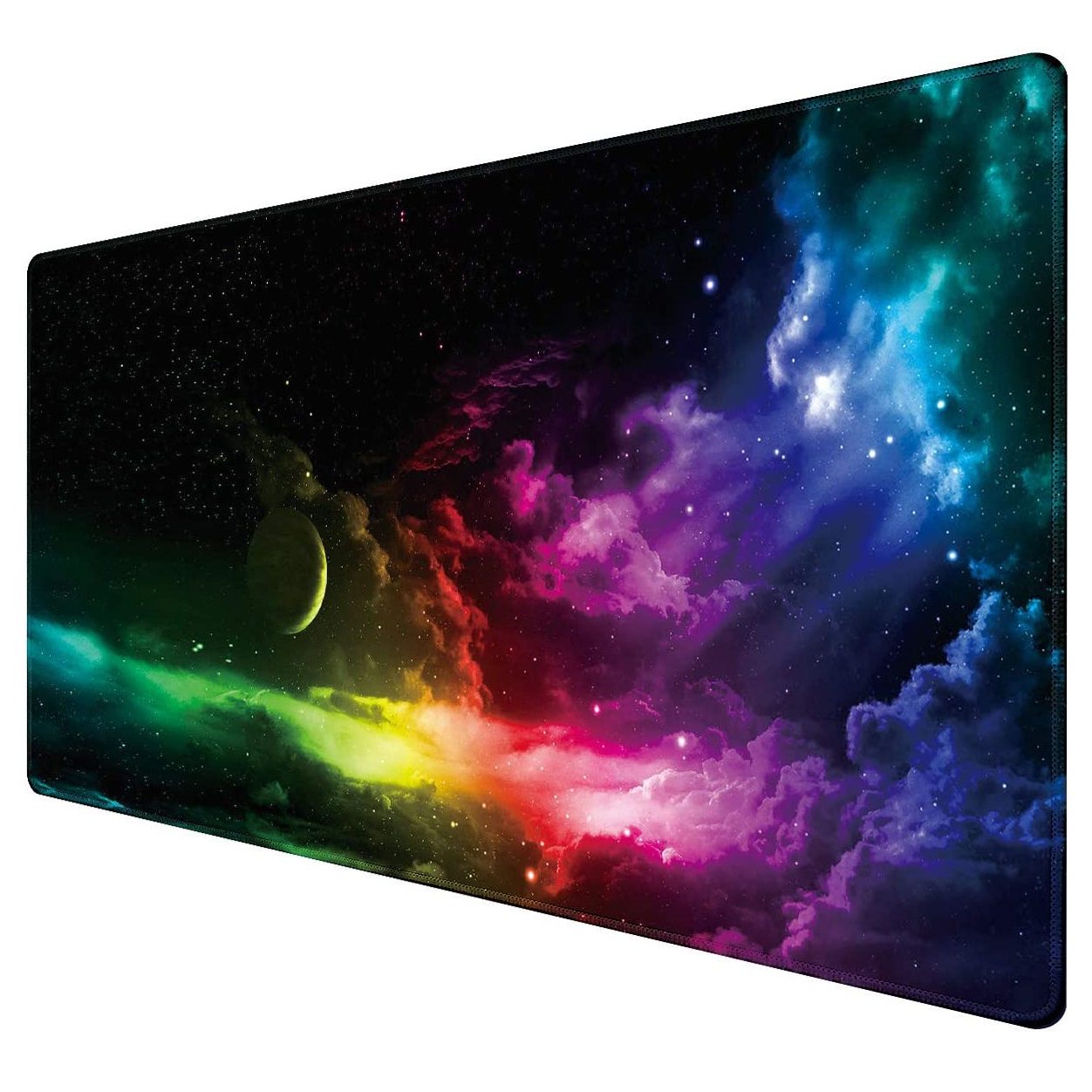 Colored Galaxy Gaming Mouse Pad (1) Colored Galaxy Gaming Mouse Pad - XL Size Anti Slip Base - Speed Edition | 70 X 30 cm - الصورة 1