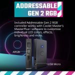 ⁦Cooler Master MasterLiquid PL240 FLUX - CPU Liquid Cooler - DUAL LOOP ARGB PUMP⁩ - الصورة ⁦7⁩