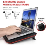 HAVIT HV-F2069 Laptop Cooling Pad with 4 Fans &  Blue LED Light - Up to 17" | Black - Image 2