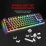 HAVIT KB851L RGB TKL Gaming Mechanical Keyboard - PBT Pudding Keycaps - Blue Switch | Black - Image 2