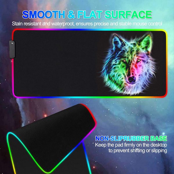 WOLF RGB Gaming Mouse pad 3