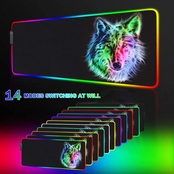 WOLF RGB Gaming Mouse pad 6