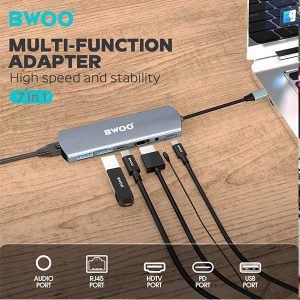 BWOO TA07 USB-C 7 in 1 Adapter Hub