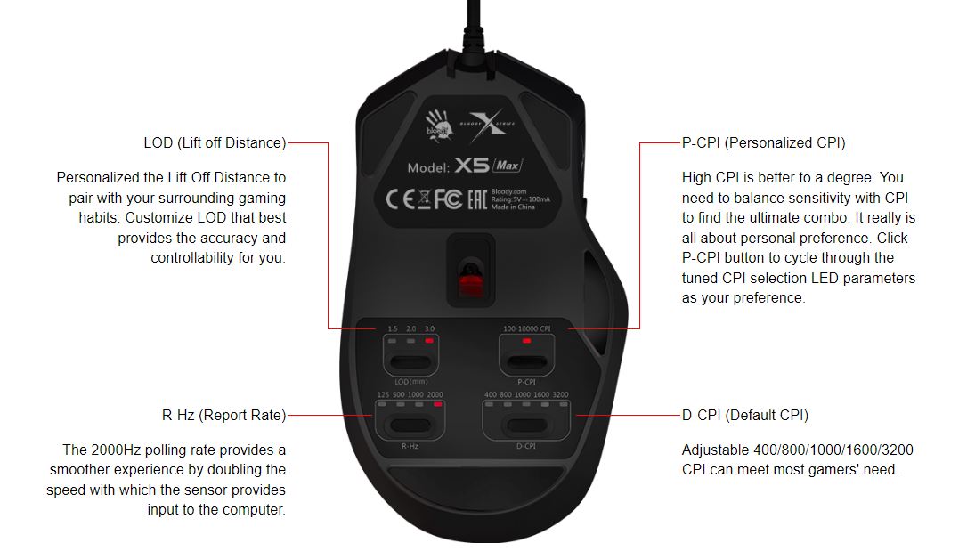 Bloody X5 PRO Gaming Mouse
