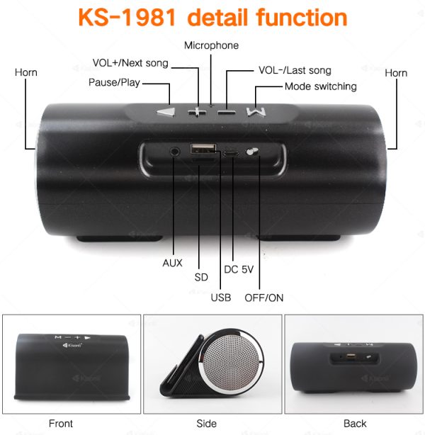 Kisonli KS-1981 Bluetooth Speaker