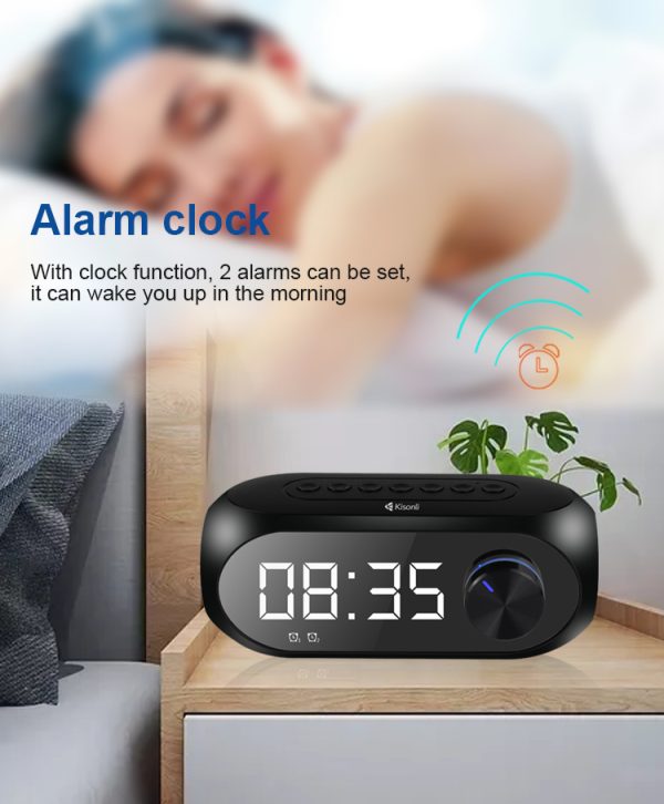 Kisonli LP-2S Bluetooth Speaker Clock