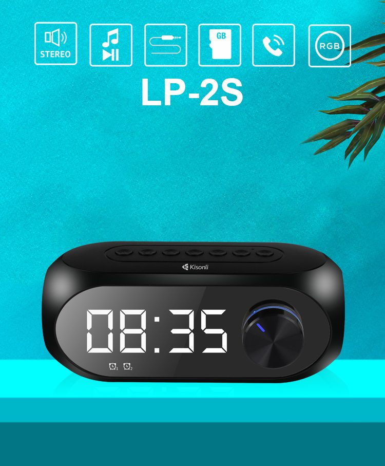 Kisonli LP-2S Bluetooth Speaker Clock