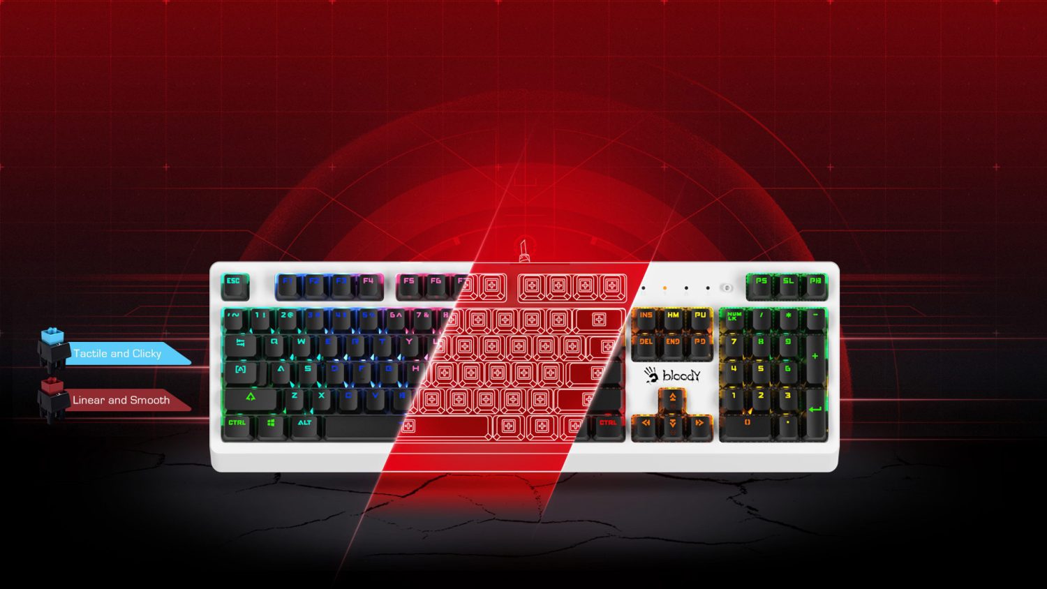 Bloody B810RC Gaming Keyboard Optical Blue Switch Yellow