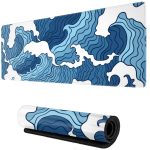 Japanese Blue and White Wave Mouse Pad