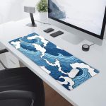 Japanese Blue and White Wave Mouse Pad