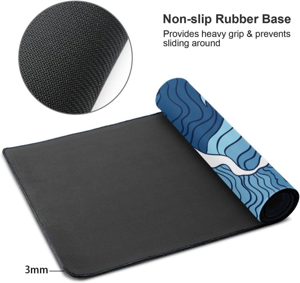 Japanese Blue and White Wave Mouse Pad