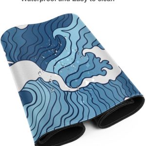 Japanese Blue and White Wave Mouse Pad