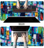 Japanese Neon street Mouse Pad